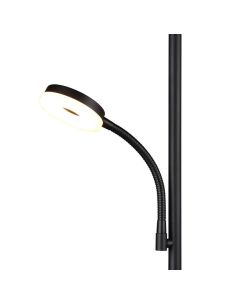 Candeeiro de pé SPECTRE LED com acabamento preto mate, design minimalista e funcional. 2