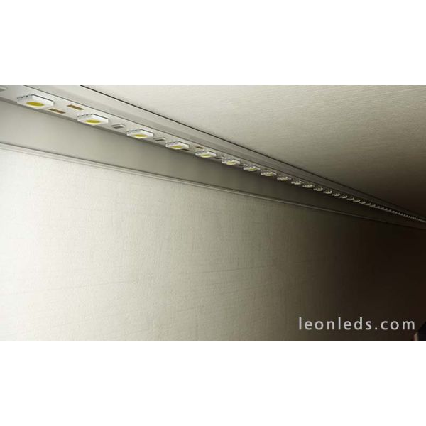 Perfil Aluminio de superficie en esquina -Tipo E- 2M | LeonLeds
