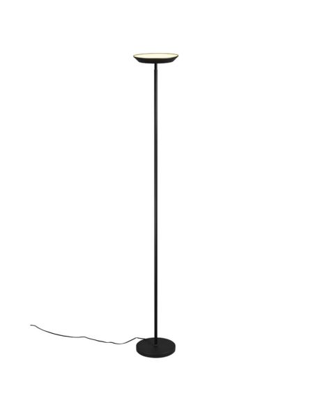 Lámpara de pie LED SPECTER en negro, con diseño minimalista y regulador de luz R47841132.