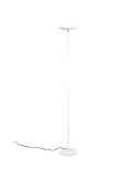 Vista lateral de la lámpara de pie LED SPECTER, con un diseño minimalista en blanco.