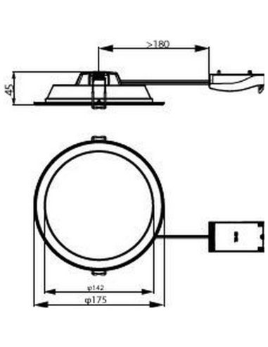 Downlight LED Redondo 12W LEDINAIRE...