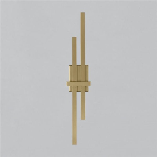 Aplique LED técnico dourado SHADOW, 2x6W 760lm, Kelvin 2700K-3000K com interruptor antiderrapante