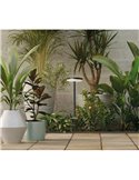 Baliza de exterior LED con Pico a la tierra y Base de superficie antracita Textu., 12W 3000K 1230lm