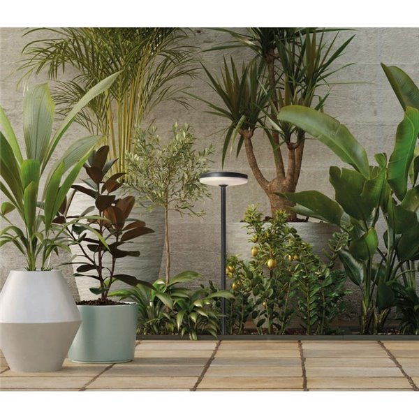 Baliza de exterior LED con Pico a la tierra y Base de superficie antracita Textu., 12W 3000K 1230lm