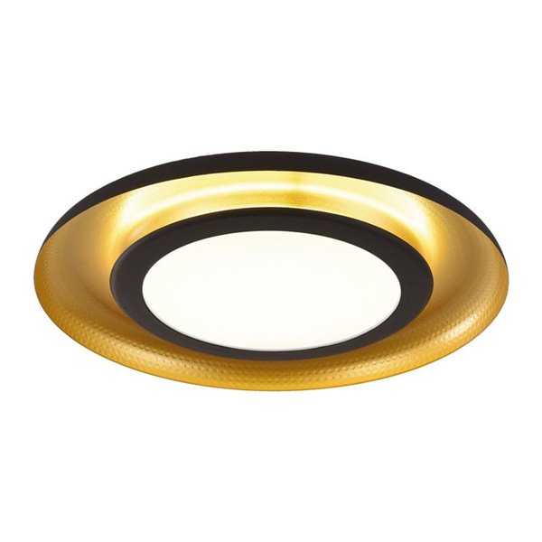 Plafonnier LED SHIITAKE Noir texturé et Or, 45W 3000K 3420lm, Avec variateur Casambi (DALI/Push) [SUR DEMANDE]