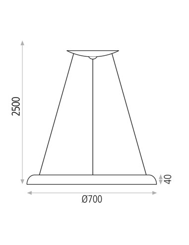 Candeeiro suspenso LED preto e dourado SHIITAKE, 50W 3000K 4150lm, com dimmer Casambi [SOB ENCOMENDA]
