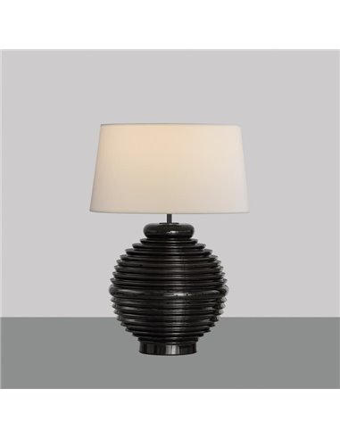 Candeeiro de mesa TARIFA preto brilhante, E27 (não incluído) 15W 3000K, interruptor de cabo