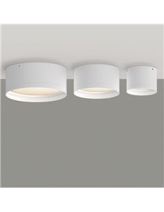 Plafonnier LED TECH Ø 10cm Blanc Texturé, 9W 3000K 1280lm, IP44 avec Diffuseur Microprismatique 2