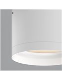 Plafonnier LED TECH Ø 10cm Blanc Texturé, 9W 3000K 1280lm, IP44 avec Diffuseur Microprismatique