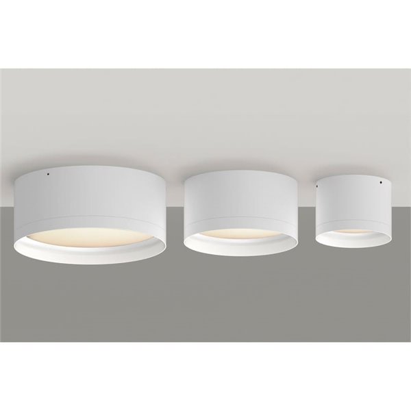 Plafon LED TECH Ø 10cm Branco Texturizado, 9W 3000K 1280lm, IP44 com Difusor Microprismático