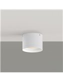 Plafón LED de techo TECH Ø 10cm Blanco Texturado, 9W 3000K 1280lm, IP44 con Difusor Microprismatico