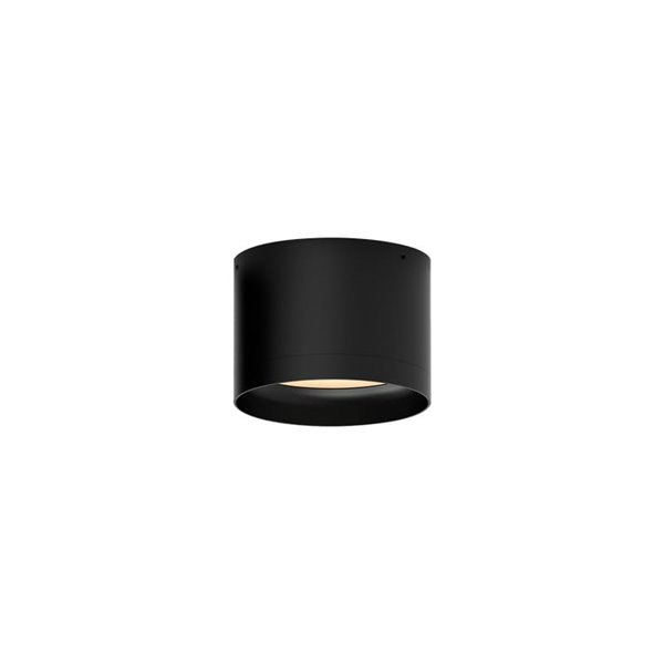 Plafón LED de techo TECH Ø10cm Negro Texturado, 9W 3000K 1280lm, Difusor Microprismatico IP44