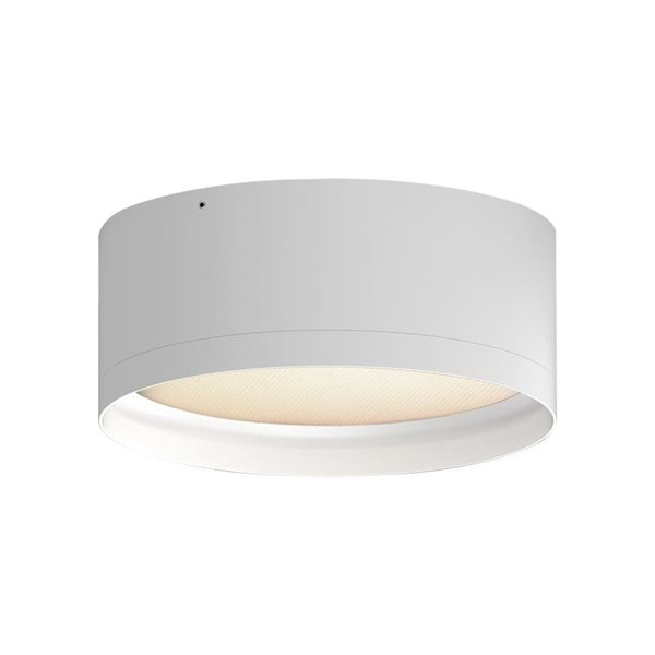 Plafonnier LED TECH Blanc Texturé, 25W 3000K 3000lm, Ø 20cm, Style Moderne, Diffuseur Microprismatique IP44