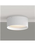 Plafón LED de techo TECH Blanco Texturado, 25W 3000K 3000lm, Ø 20cm, Estilo Moderno, IP44 Difusor Microprismatico