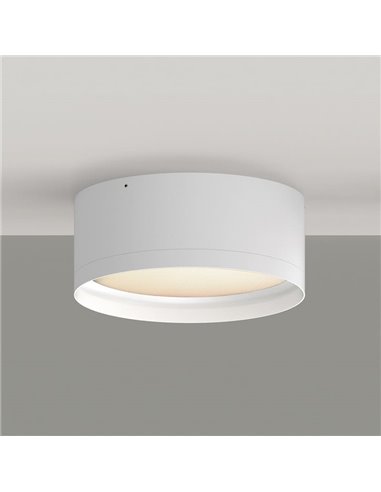 Plafonnier LED TECH Blanc Texturé, 25W 3000K 3000lm, Ø 20cm, Style Moderne, Diffuseur Microprismatique IP44