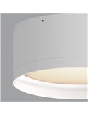 Plafonnier LED TECH Blanc Texturé, 25W 3000K 3000lm, Ø 20cm, Style Moderne, Diffuseur Microprismatique IP44