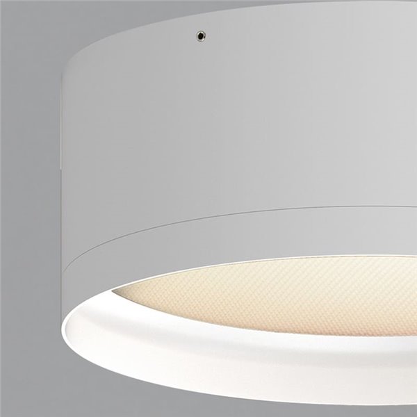 Plafonnier LED TECH Blanc Texturé, 25W 3000K 3000lm, Ø 20cm, Style Moderne, Diffuseur Microprismatique IP44