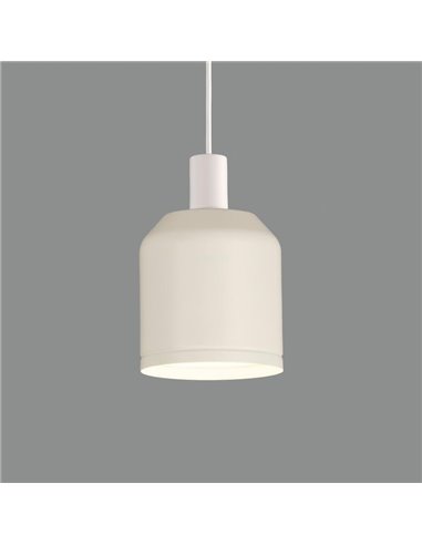 Candeeiro suspenso de teto branco TURKANA, kit de texto branco, E27 15W