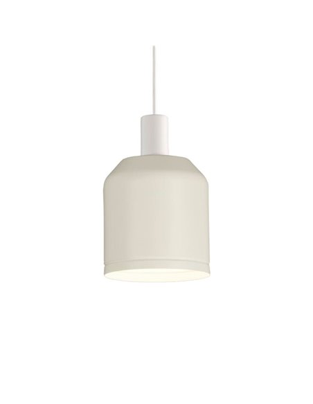 Plafonnier suspendu blanc TURKANA, kit de texte blanc, E27 15W