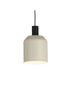 Candeeiro de teto suspenso branco TURKANA, kit preto texturizado, E27 15W