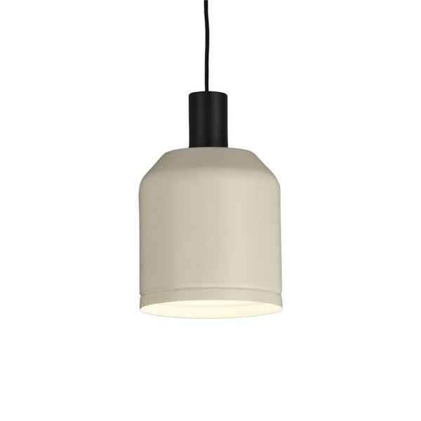 Candeeiro de teto suspenso branco TURKANA, kit preto texturizado, E27 15W