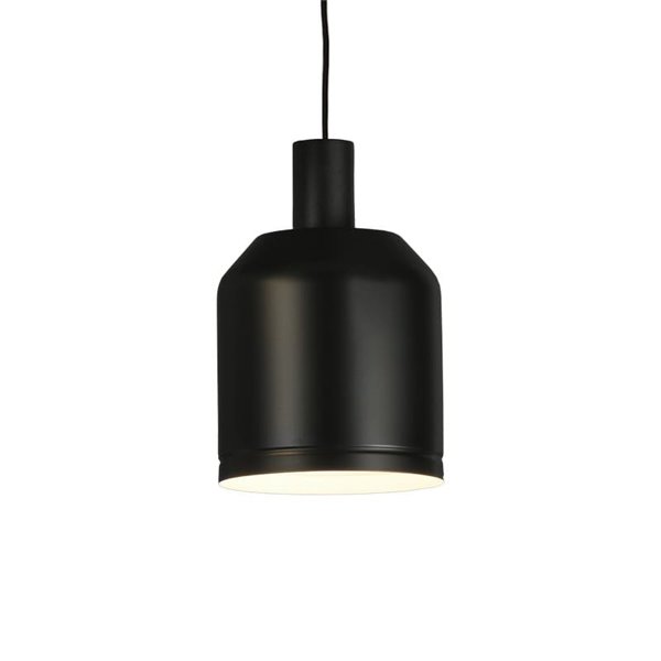 Candeeiro de teto suspenso preto TURKANA, kit preto texturizado, E27 15W