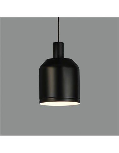 Plafonnier suspension noir TURKANA, kit noir texturé, E27 15W