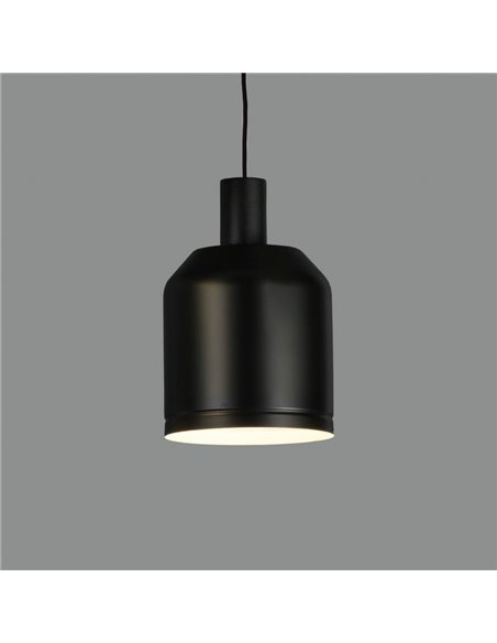 Lámpara de techo colgante TURKANA negro, kit negro texturado, E27 15W