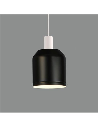 Turkana Suspension 3908/16 Noir, Kit Texte Blanc, LED E27 15W, CL.I