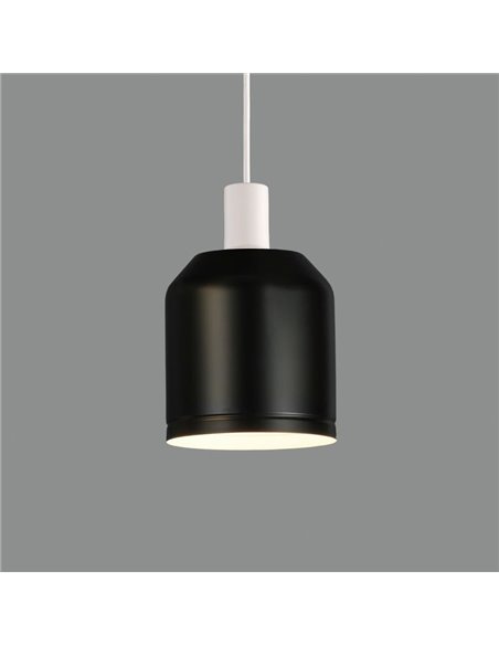 Turkana Suspension 3908/16 Noir, Kit Texte Blanc, LED E27 15W, CL.I