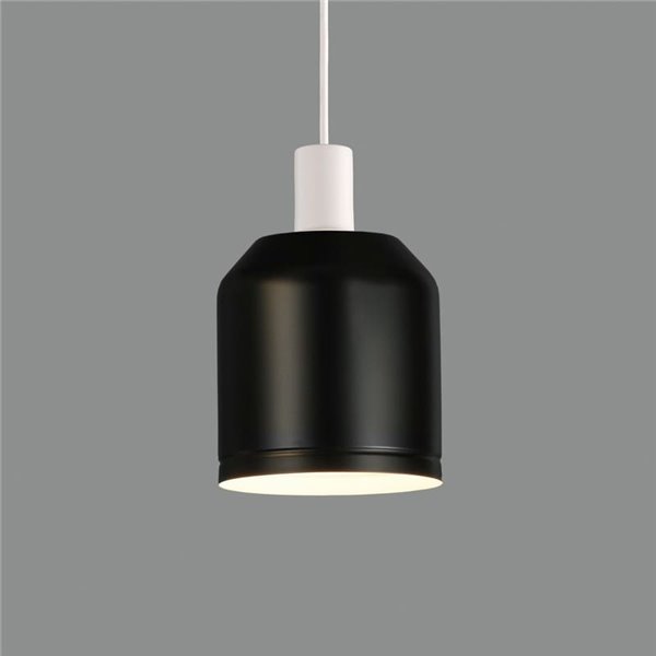 Turkana Colgante 3908/16 Negro, Kit Blanco Text., LED E27 15W, CL.I