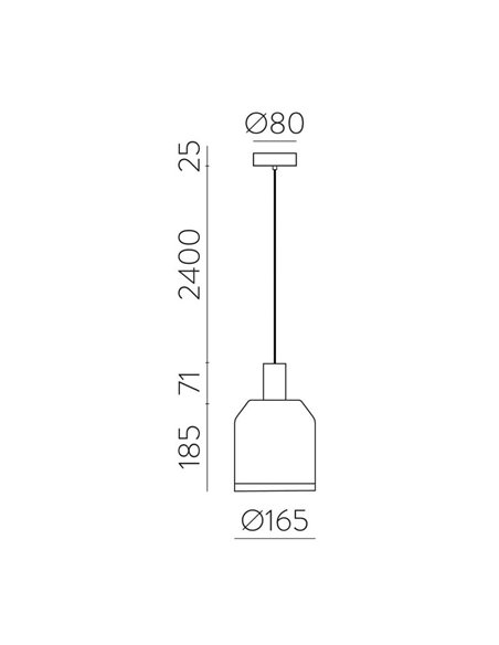 Pendente Turkana 3908/16 Preto, Kit Texto Branco, LED E27 15W, CL.I