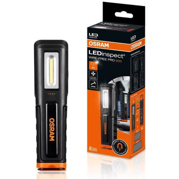 LEDinspect WIRE-FREE PRO 600 - Lámpara de Inspección LED Recargable Sin Cables 600 lm IK08 LEDIL421