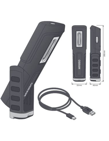 Medidas LEDinspect WIRE-FREE PRO 600 - Lámpara de Inspección Flexible LED Recargable Sin Cables 600 lm IK08 LEDIL42