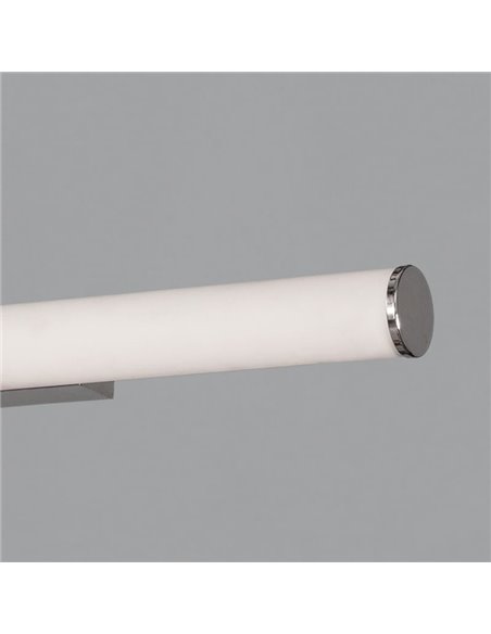 Applique salle de bain LED URA Opale/Chrome, 19W 1780lm, 3000K-4000K, IP44, avec interrupteur coulissant