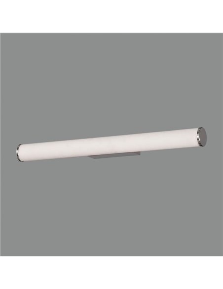 Aplique LED para banheiro URA Opal/Chrome, 19W 1780lm, 3000K-4000K, IP44, com interruptor deslizante