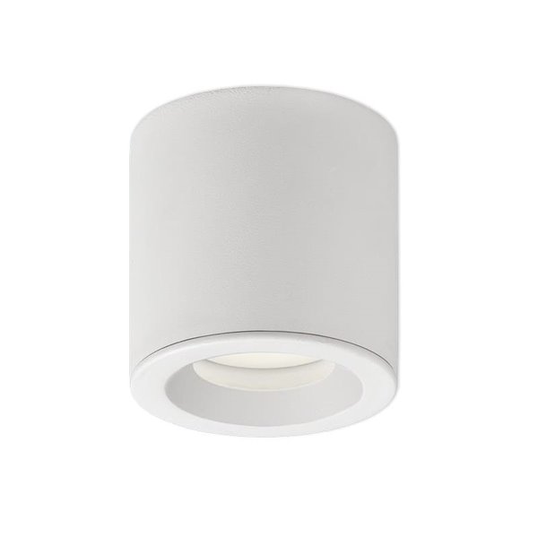 Plafón de superficie apto para baños VANDUO blanco texturado, GU10 8W, IP65