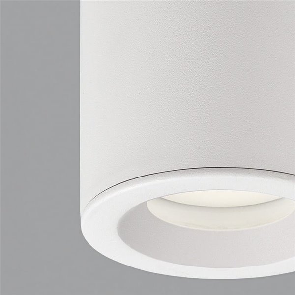 Plafonnier en saillie adapté aux salles de bains blanc texturé VANDUO, GU10 8W, IP65