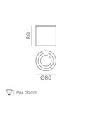 Plafón de techo para para baños VANDUO cromo, GU10 8W, IP65
