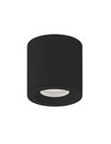 Plafón de techo para para baños VANDUO negro texturado, GU10 8W, IP65