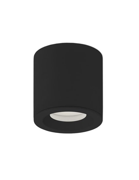 Plafón de techo para para baños VANDUO negro texturado, GU10 8W, IP65