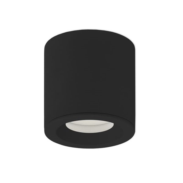 Plafón de techo para para baños VANDUO negro texturado, GU10 8W, IP65