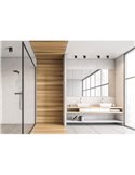 Plafón de techo para para baños VANDUO negro texturado, GU10 8W, IP65