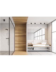 Plafón de techo para para baños VANDUO negro texturado, GU10 8W, IP65 2