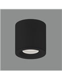 Plafón de techo para para baños VANDUO negro texturado, GU10 8W, IP65