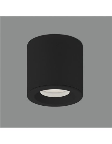 Plafón de techo para para baños VANDUO negro texturado, GU10 8W, IP65