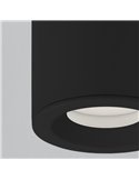Plafón de techo para para baños VANDUO negro texturado, GU10 8W, IP65