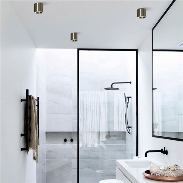 Plafonnier pour salle de bain VANDUO nickel mat, GU10 8W, IP65