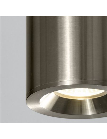 Plafonnier pour salle de bain VANDUO nickel mat, GU10 8W, IP65