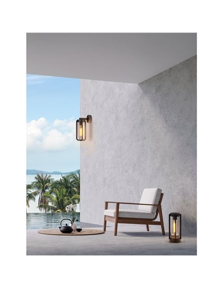 Aplique de pared para exterior Antracita Texturado VEGA, E27 15W (No incl.), IP65